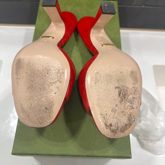 Gucci 85mm Double G leather mules, size 37.5 - Picture 8 of 11